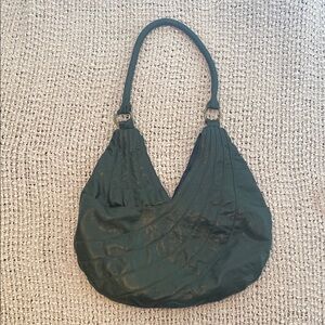 Chic Green Faux Leather Handbag